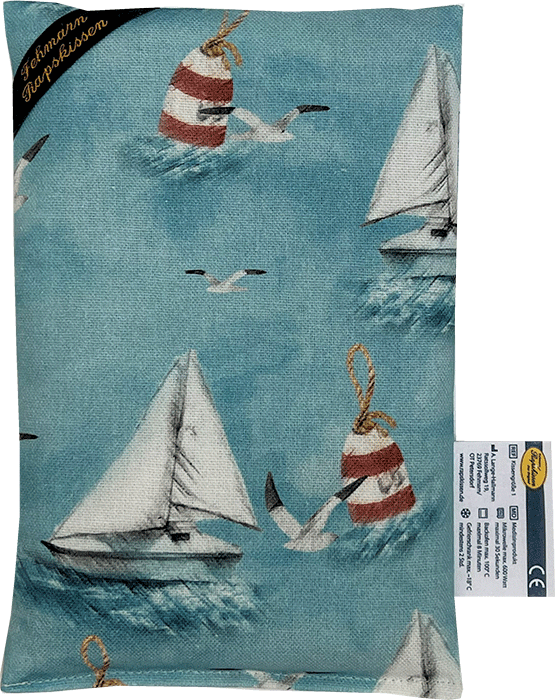 Wind & Meer blau 1-Kammerkissen groß