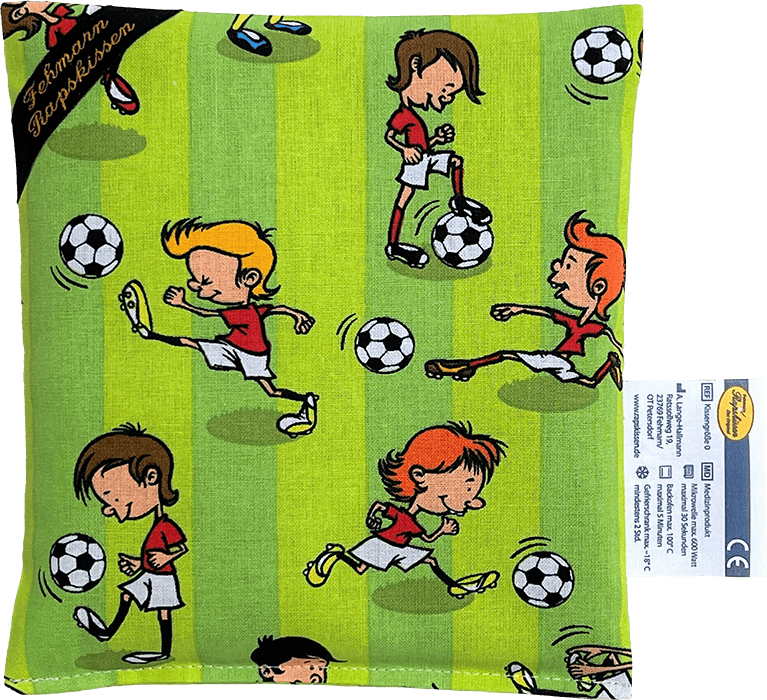 Coole Kids spielen Fußball  1-Kammerkissen klein