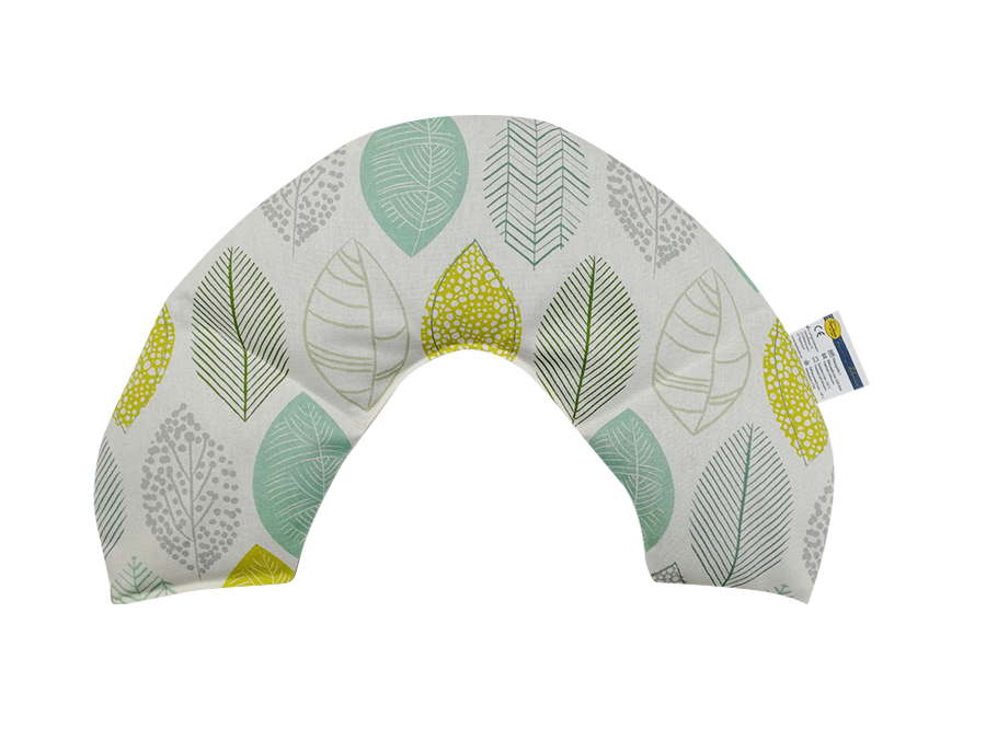 Bl-tter-gr-n-t-rkis-Nackend Blätter Grün-Türkis - Nackenkissen