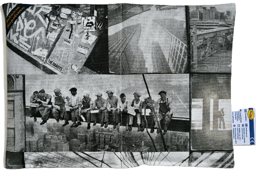 New York - Bauarbeiter auf Stahlträger Rockefeller Centers Sonderedition 2-Kammerkissen