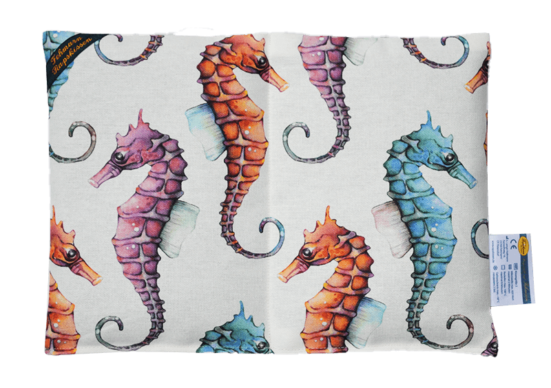 Seepferdchen in Aquarell 2-Kammerkissen