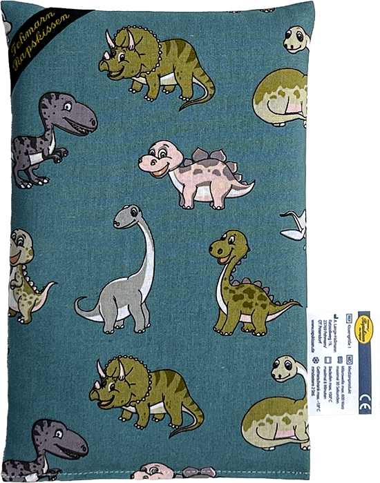 'Lustige Dinos grün 1-Kammerkissen groß