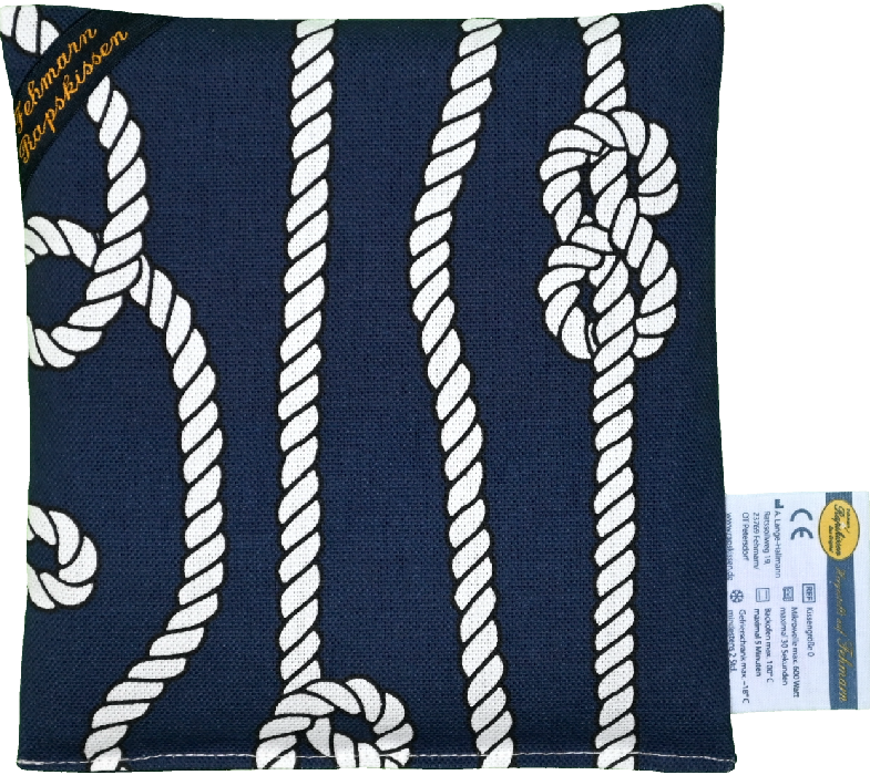 'Seemannsknoten marineblau 1-Kammerkissen klein 