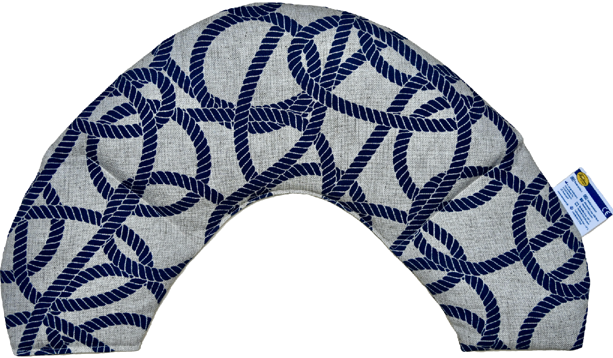 Seemannsgarn NATUR/blau Nackenkissen