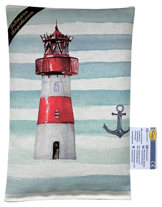 "Leuchtturm DELUXE rot-weiß  1-Kammerkissen groß