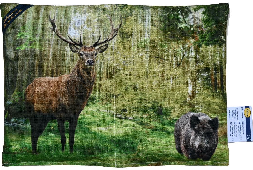 Tiere im Wald Hirsch und Wildschwein Sonderedition 2-Kammerkissen