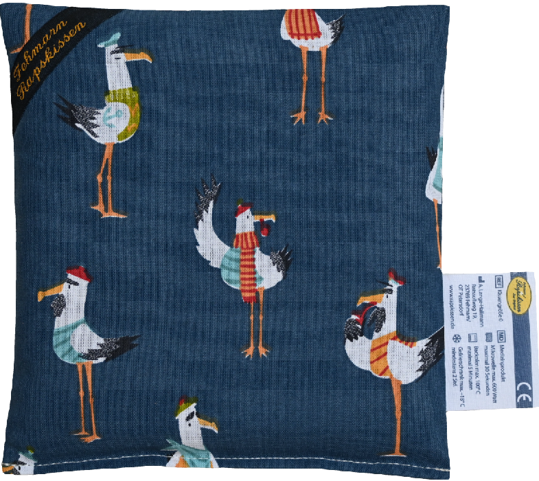 Möwen mit Schal 1-Kammerkissen klein