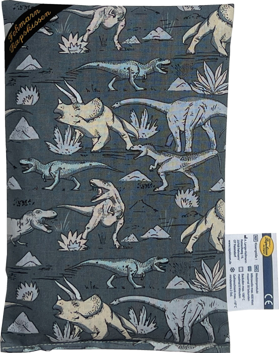 Dino-grau-Grosses-Einkammerkissen