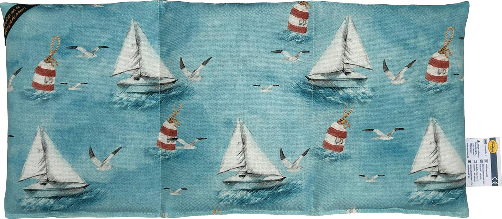 Wind und Meer blau 3-Kammerkissen