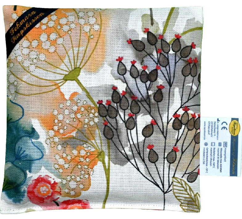 'Frühlingsleuchten orange/rot 1-Kammerkissen klein  