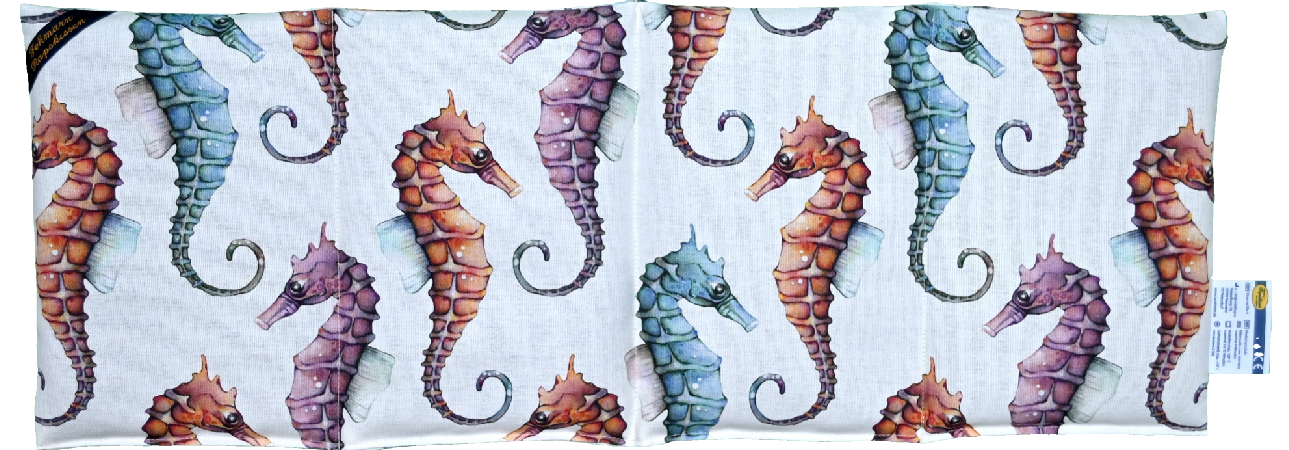 'Seepferdchen in Aquarell 4-Kammerkissen 