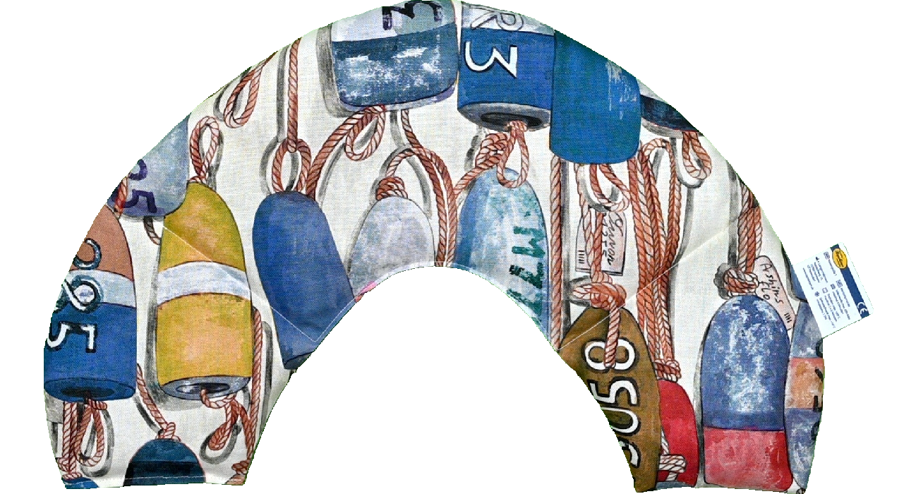 'Vor Anker gehen - Fender blau Nackenkissen 'Vor Anker gehen - Fender blau Nackenkissen