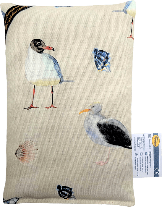 Vogelwelt am Meer - Aquarell 1-Kammerkissen groß