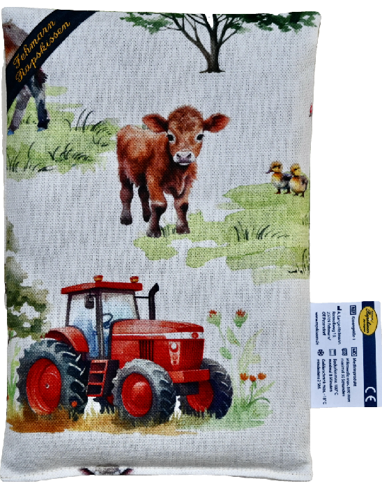 Bauernhof - Kuh und Traktor 1-Kammerkissen groß
