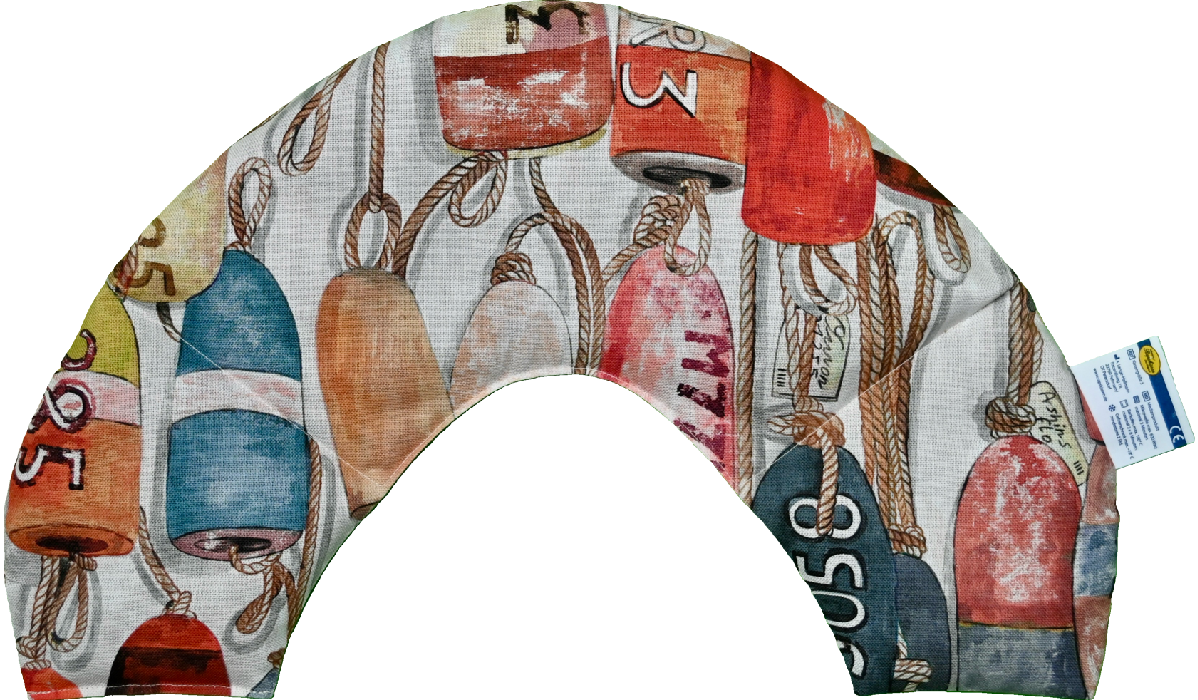 'Vor Anker gehen - Fender rot-blau Nackenkissen 'Vor Anker gehen - Fender rot-blau Nackenkissen