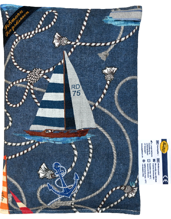 'Segel Glück blau 1-Kammerkissen groß