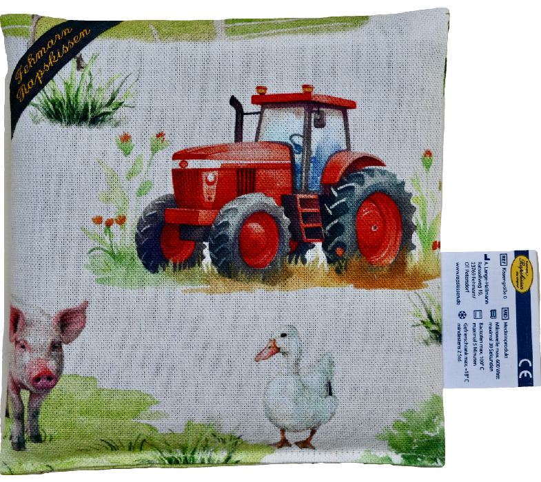 Bauernhof - Traktor rot 1-Kammerkissen klein
