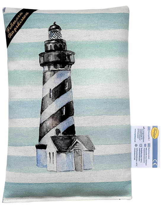 "Leuchtturm DELUXE schwarz-weiß 1-Kammerkissen groß