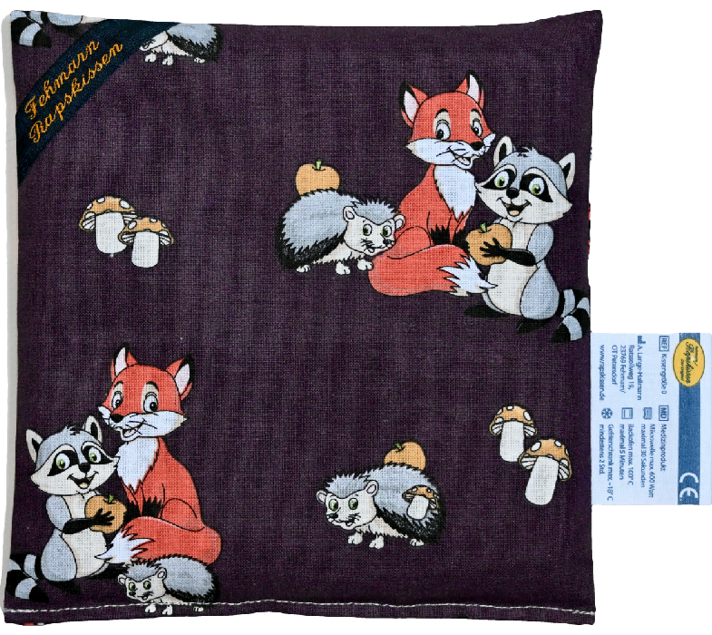 'Fuchs Waschbär & Igel 1-Kammerkissen klein
