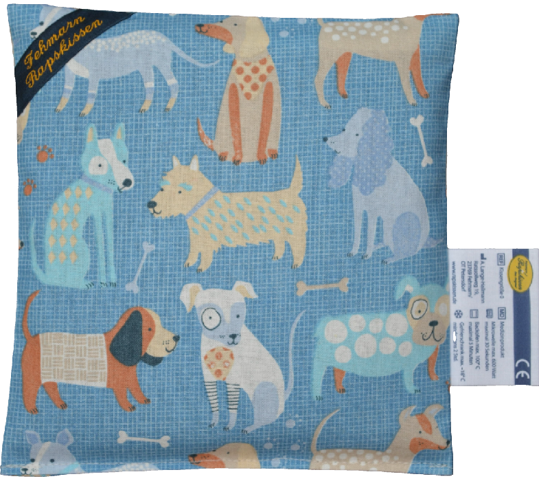 Hunde/blau    1-Kammerkissen klein