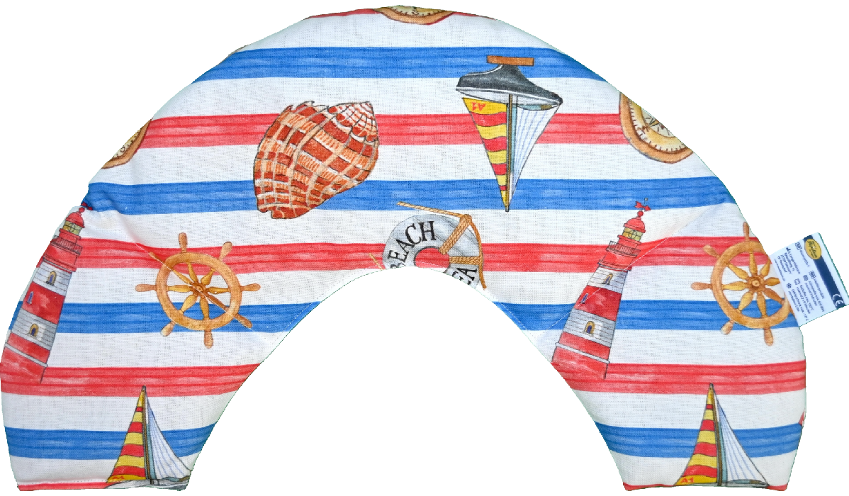 A day on the beach Streifen rot/blau Nackenkissen A day on the beach Streifen rot/blau Nackenkissen