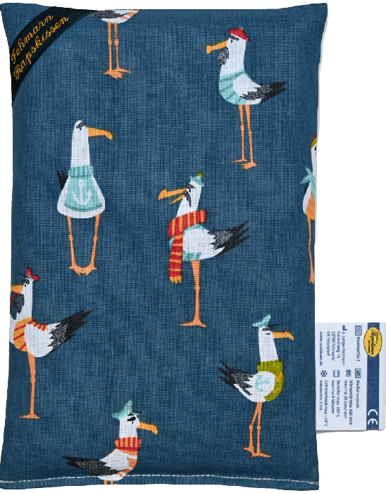 'Möwe mit Schal  1-Kammerkissen groß