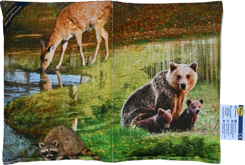 Tiere im Wald - Reh und Bär Sonderedition 2-Kammerkissen
