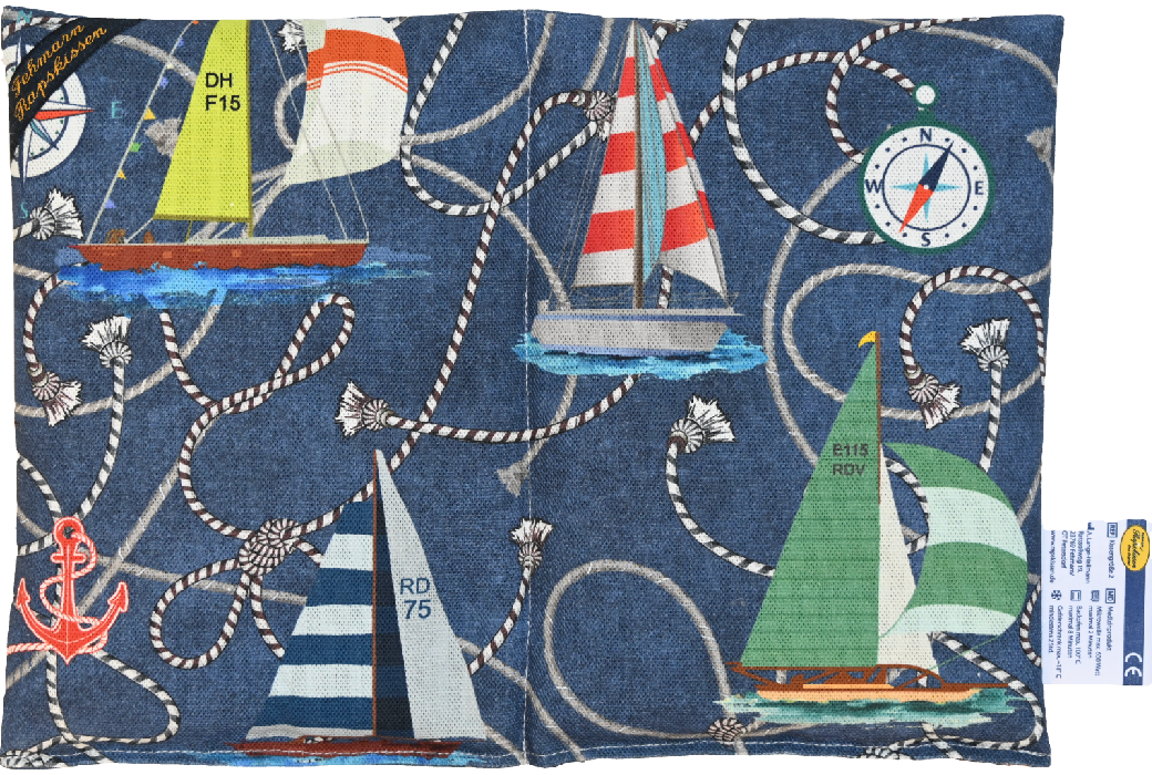 'Segelglück blau 2-Kammerkissen